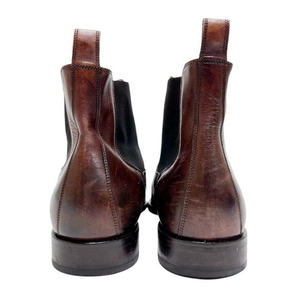 MONTE‎ ROSSO Men\'s Cognac Brown, Distressed Leather Chelsea Boots main image 5
